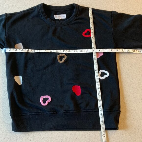 Lou & Grey Petites Lounge Set: Sweat Shirt Sweat Pants Women Size Small Hearts - Picture 8 of 12